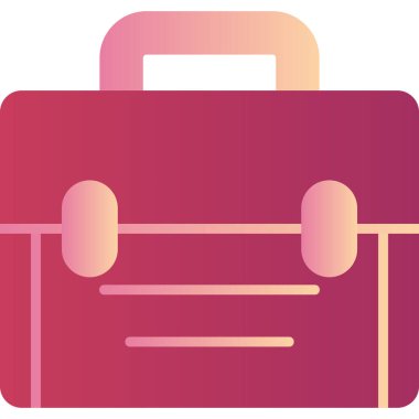 Evrak çantası. Web simgesi vektör illüstrasyonu