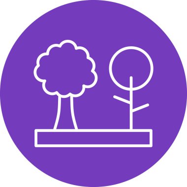 Ağaç modern simgesi, vektör illüstrasyonu