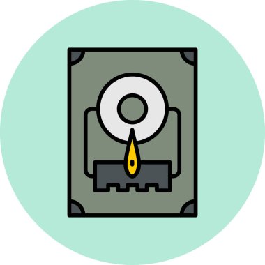 Sabit disk simge vektör çizim