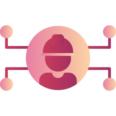 Profesyonel mühendis, web simgesi basit tasarım