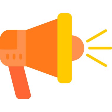 Megafon. Web simgesi basit illüstrasyon