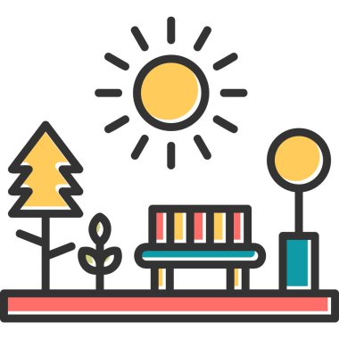 Park et. Web simgesi basit illüstrasyon