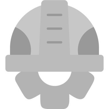 Miğfer. Web simgesi basit illüstrasyon 