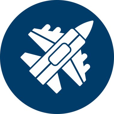 Jet Fighter. Web simgesi vektör illüstrasyonu