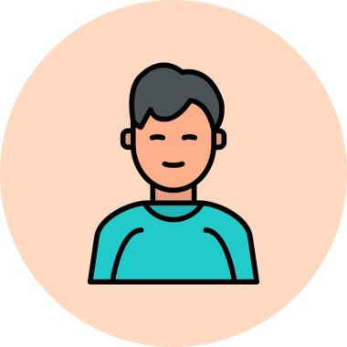 internet user, graphic man logo, simple icon for web page 