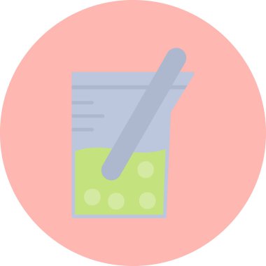 Beher. Web simgesi basit illüstrasyon 