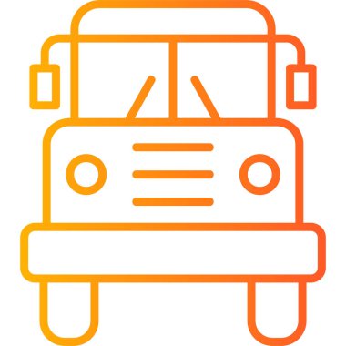 Okul servisi modern simge, vektör illüstrasyonu