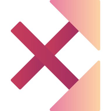 simple and minimalistic vector icon of the intersecting arrows