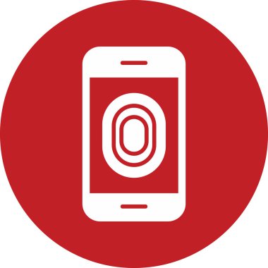 Parmak izi simgesinin vektör illüstrasyonu