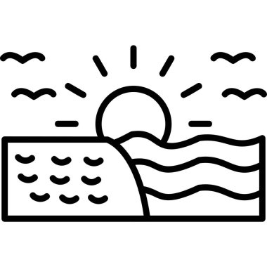 gündoğumu simge vektör çizim