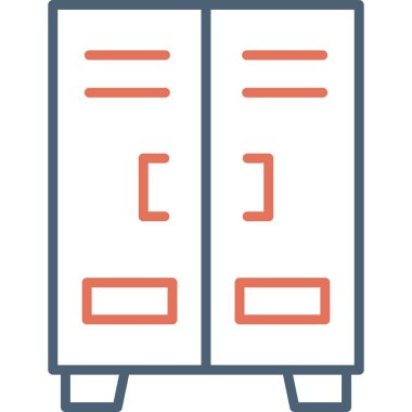 Dolaplar modern simge, vektör illüstrasyonu