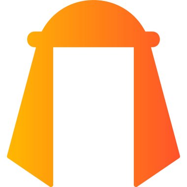 Müslüman eşarp modern simgesi, vektör illüstrasyonu