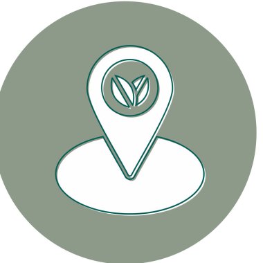eco leaves, Location pin. web icon simple illustration