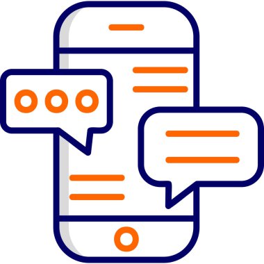 Sohbet simgesi vektör illüstrasyonu