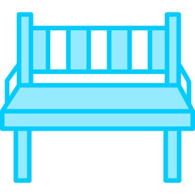 Yedek kulübesi Web simgesi basit illüstrasyon