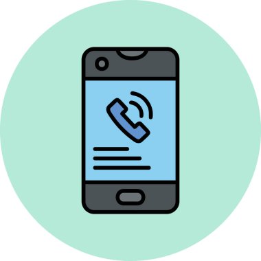 Telefon simgesi vektör illüstrasyonu