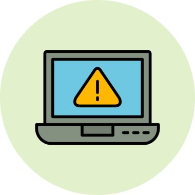 Laptop Virus icon modern vector illustration