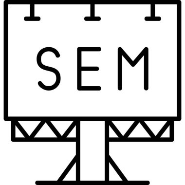 Reklam panosu. Web simgesi basit illüstrasyon