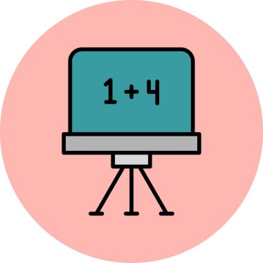 Tebeşir tahtası modern ikon vektör illüstrasyonu