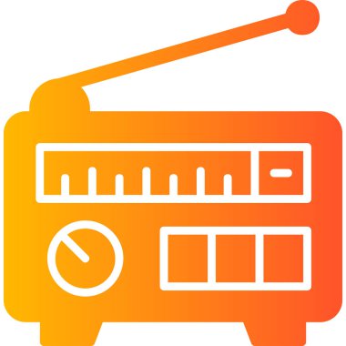 radyo, web basit simge illüstrasyonu