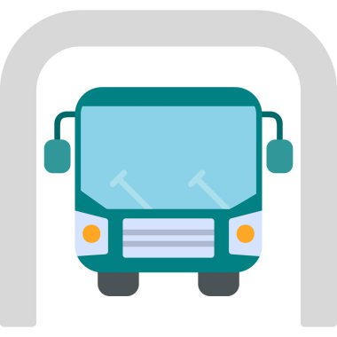 Otobüs Yeraltı modern simgesi, vektör illüstrasyonu