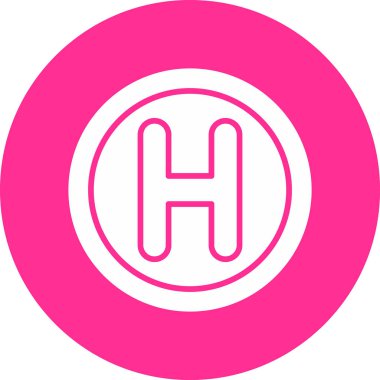 Heliport modern simge vektör illüstrasyonu