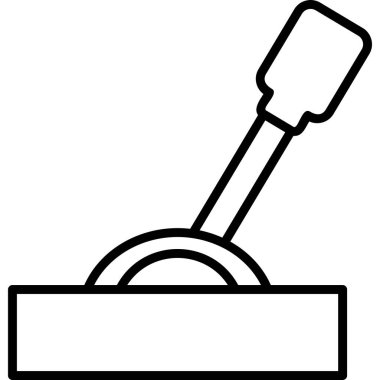 Kürek. Web simgesi basit illüstrasyon