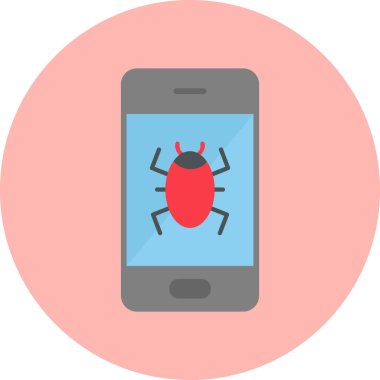 Mobile Virus icon modern vector illustration