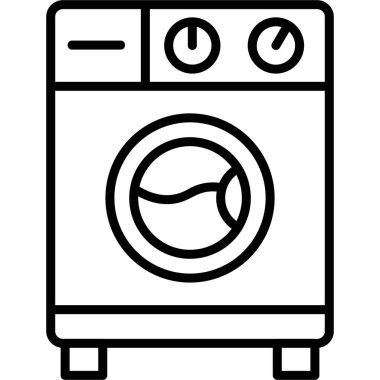 Washing machine abstract vector icon