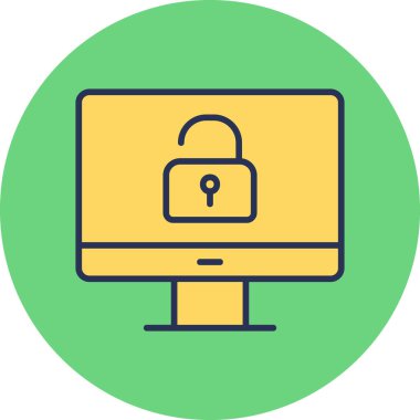 Güvenli olmayan düz vektör simgesi