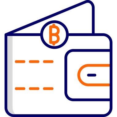 Cüzdan. Web simgesi basit illüstrasyon