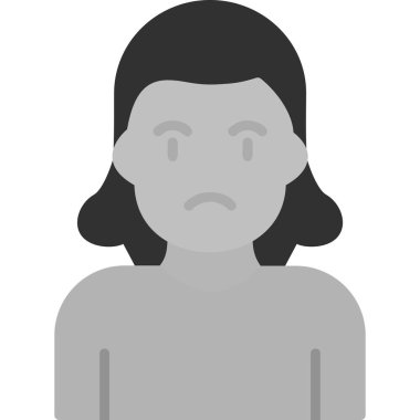 Üzücü modern simge, vektör illüstrasyonu