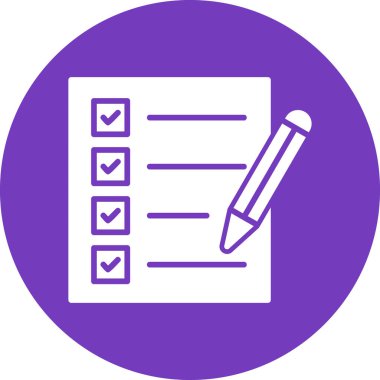 Sınav simgesi, modern tasarım illüstrasyonu