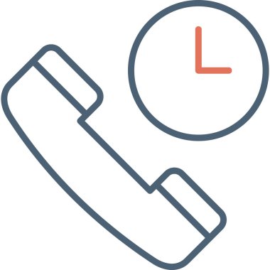 Çağrı bekleme modern simge vektör çizimi