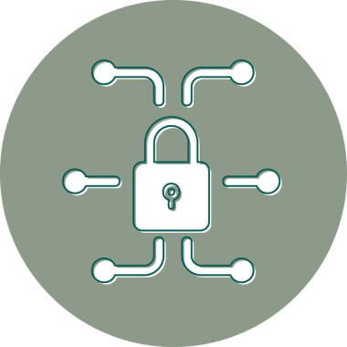 Güvenlik Web simgesi basit illüstrasyon