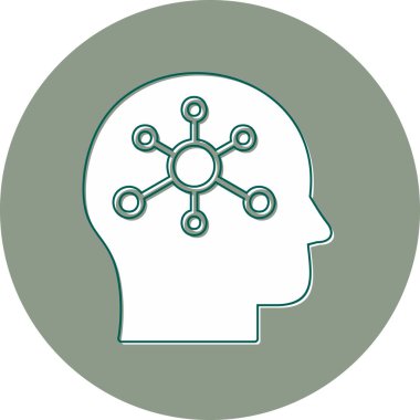 Psikoloji modern simge, vektör illüstrasyonu