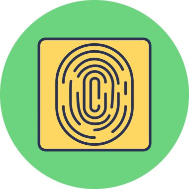 Parmak izi simgesinin vektör illüstrasyonu