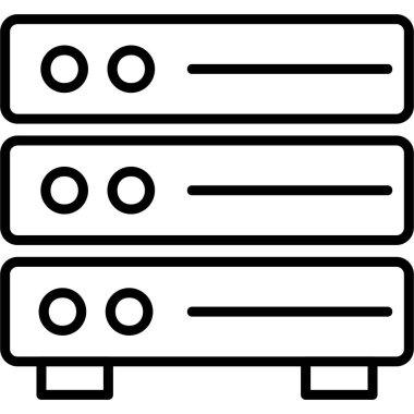 Sunucu. Web simgesi basit illüstrasyon