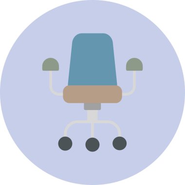 ofis koltuğu simgesi, vektör illüstrasyon tasarımı