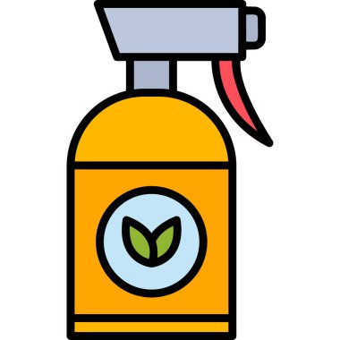 Bitki spreyi şişesi, grafik çizimi  