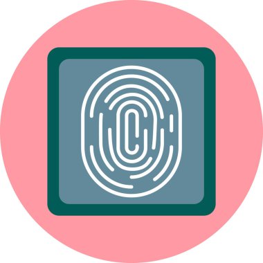 Parmak izi simgesinin vektör illüstrasyonu