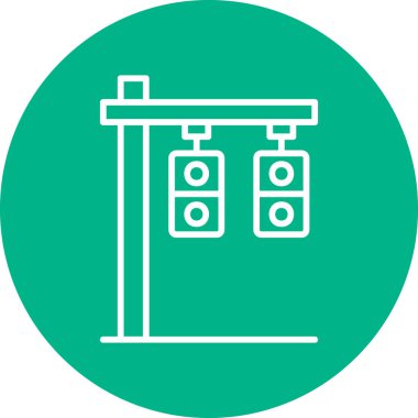 Trafik ışıkları var. Web simgesi basit illüstrasyon