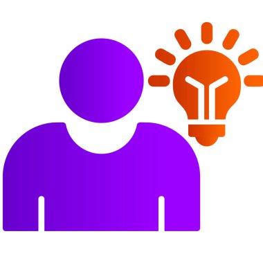 Fikir modern simgesi, vektör illüstrasyonu