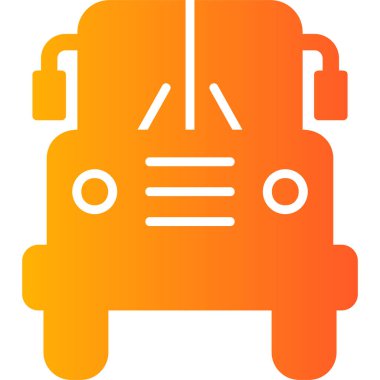 Okul servisi modern simge, vektör illüstrasyonu