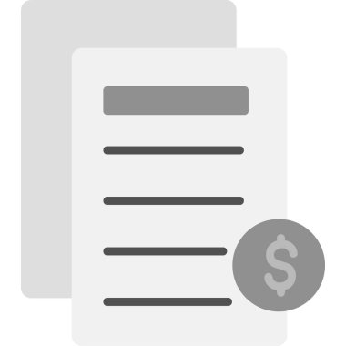 Fatura. Web simgesi basit illüstrasyon