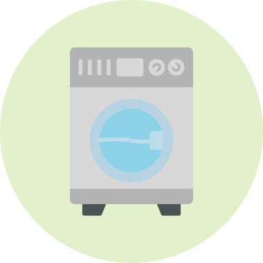 abstract washing machine, vector icon