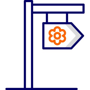 Yönlendirme işaretinin basit web illüstrasyonu 