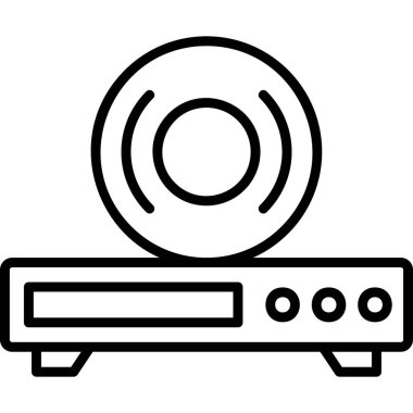 CD Oynatıcı modern simge vektör illüstrasyonu