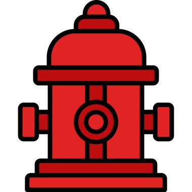 Yangın musluğu modern ikon vektör çizimi