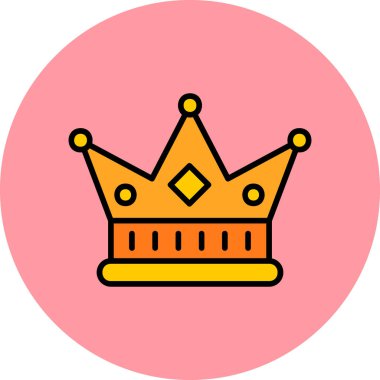 Taç. Web simgesi vektör illüstrasyonu